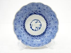 古伊万里　染付　みじん唐草　なます皿